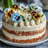 Spring Cake with Pressed Flowers