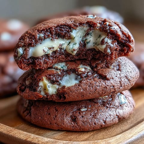 Golden-edged Hojicha Brownie Cookies resting on parchment beside a cup of hojicha tea.