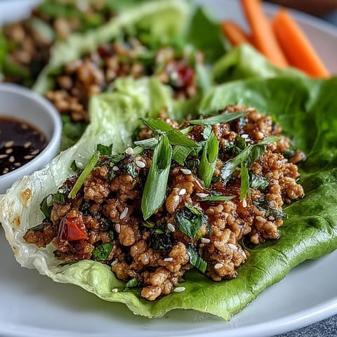 Colorful veggie sticks and tender turkey lettuce wraps make a crunchy, protein-packed dish perfect for a quick lunch or dinner.  