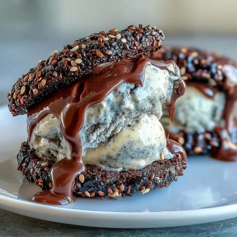 Black Sesame Ice Cream Sandwich