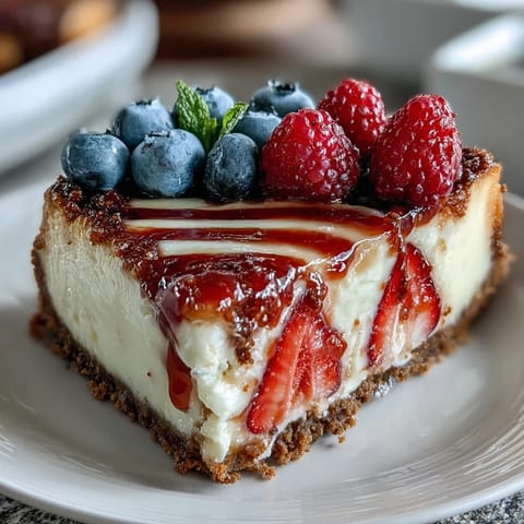 Fourth of July Cheesecake Flag