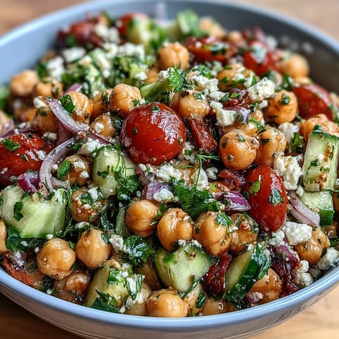 Cold Chickpea Lemon Herbs