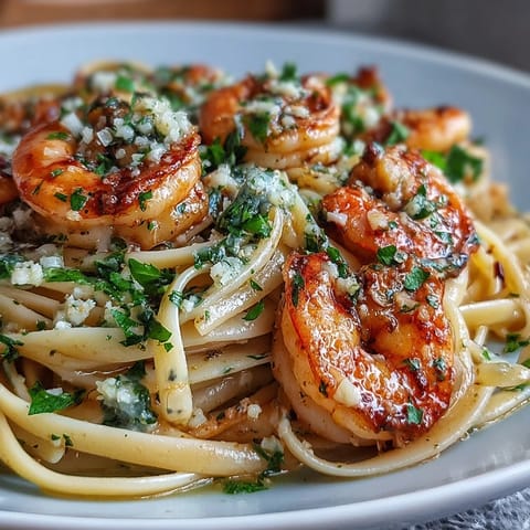 Tantalizing Shrimp Scampi Linguine, a flavorful Italian-American main dish.