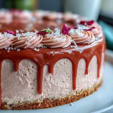 Decadent Bridal Shower Rosé Velvet Cake, a visual feast for any celebration.
