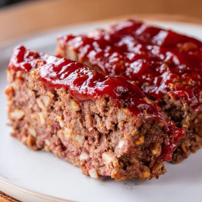 Homemade meatloaf: a delicious and comforting American classic, seasoned and baked till tender.
