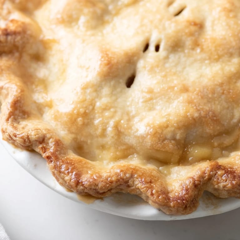 A rich Chicken Pot Pie features a perfect pastry shell and savory, creamy filling.