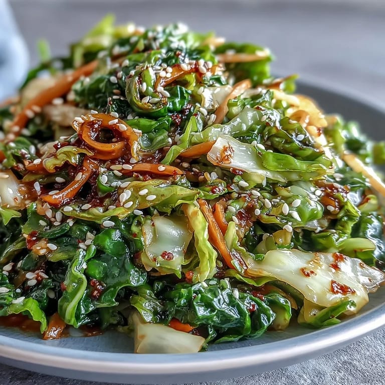 Quickly prepared Hot and Sour Cabbage showcasing colorful vegetables and bold, zesty flavors.