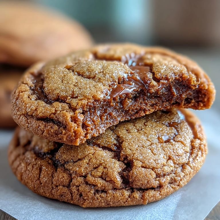 A close-up of warm Hojicha and Brown Butter Cookies with cracked tops, highlighting the rich brown butter aroma and earthy matcha-like hue.
