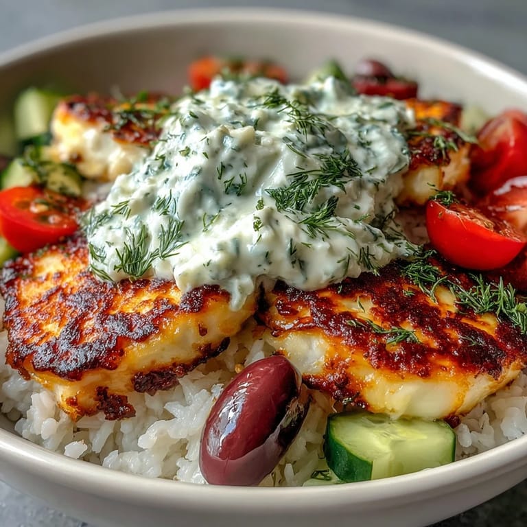 Close-up of a delicious Greek Halloumi Power Bowl featuring savory cheese and crisp fresh vegetables.