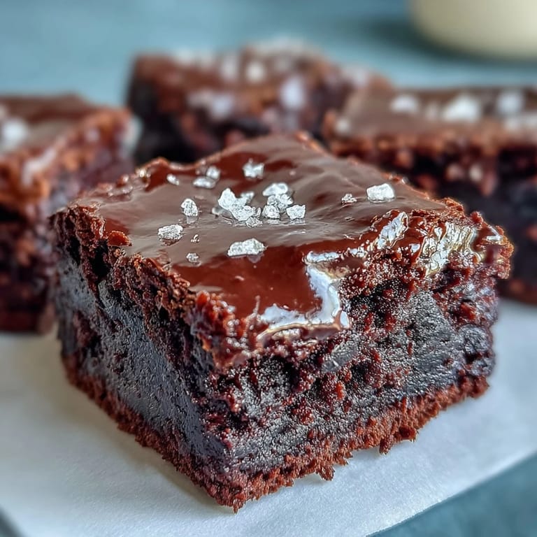 Decadent brownies made with sourdough discard and dark chocolate, finished with a sprinkle of sea salt for irresistible flavor.  
