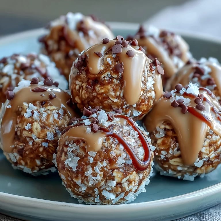 Wholesome no-bake peanut butter oat bites, packed with oats and chocolate chips, perfect for quick snacking.
