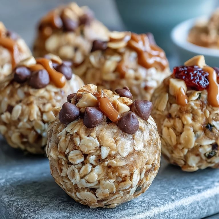 Easy no-bake peanut butter oat bites, made with oats and chocolate chips, ideal for healthy on-the-go treats.