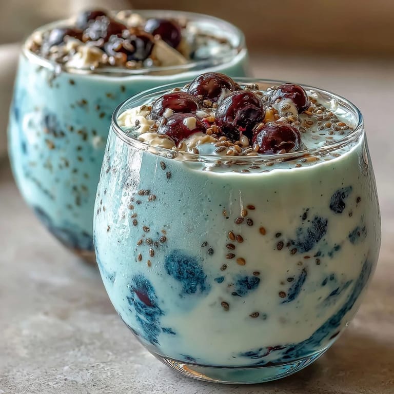 Creamy Probiotic Kefir Smoothie, a healthy breakfast delight with flaxseed.