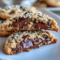 Tahini-chocolate chip cookies with nutty tahini and melty dark chocolate chunks, baked golden and chewy.